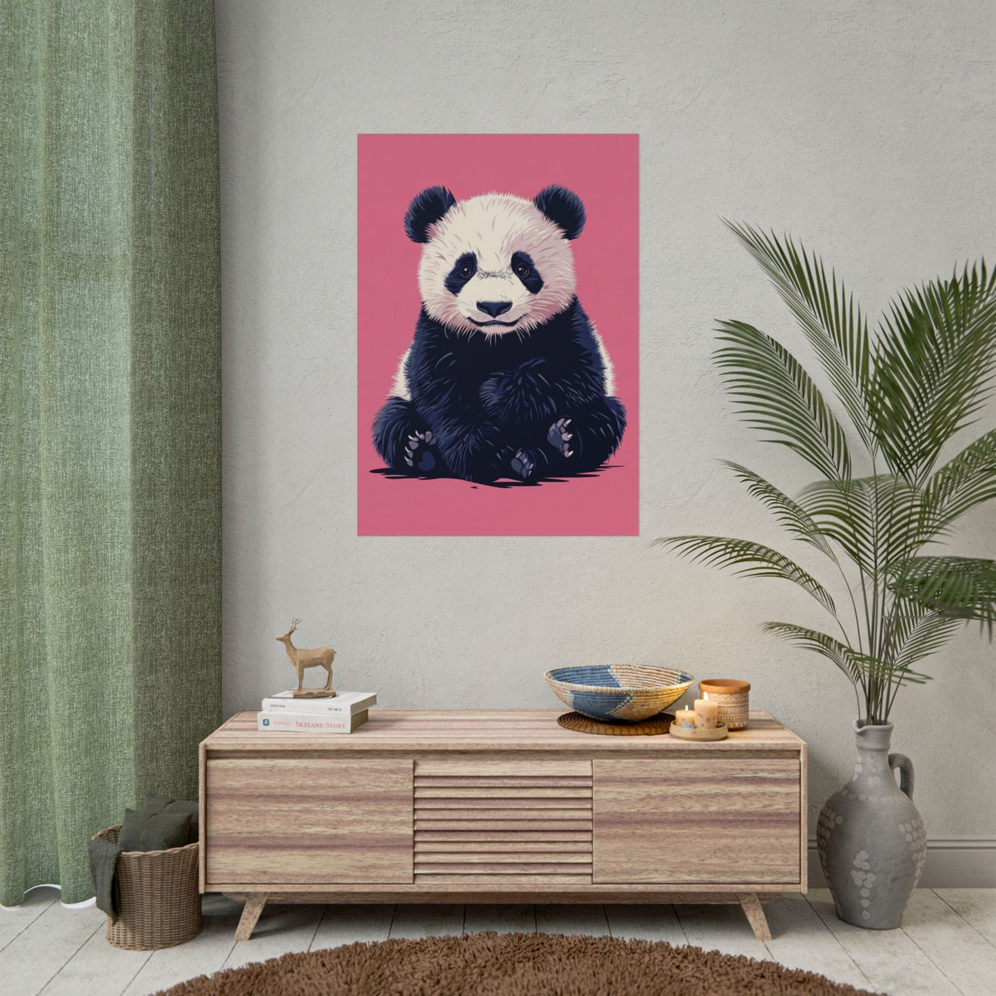 Adorable Panda Bliss - Abstract Art Print