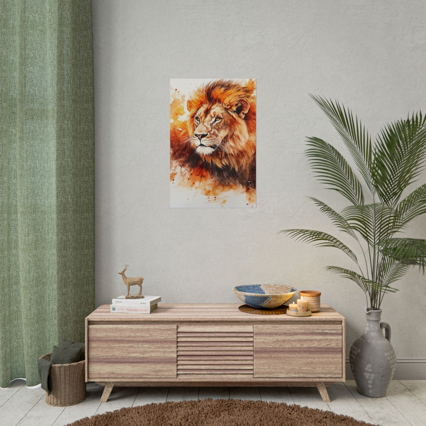 Fierce Elegance - Abstract Lion Art Print