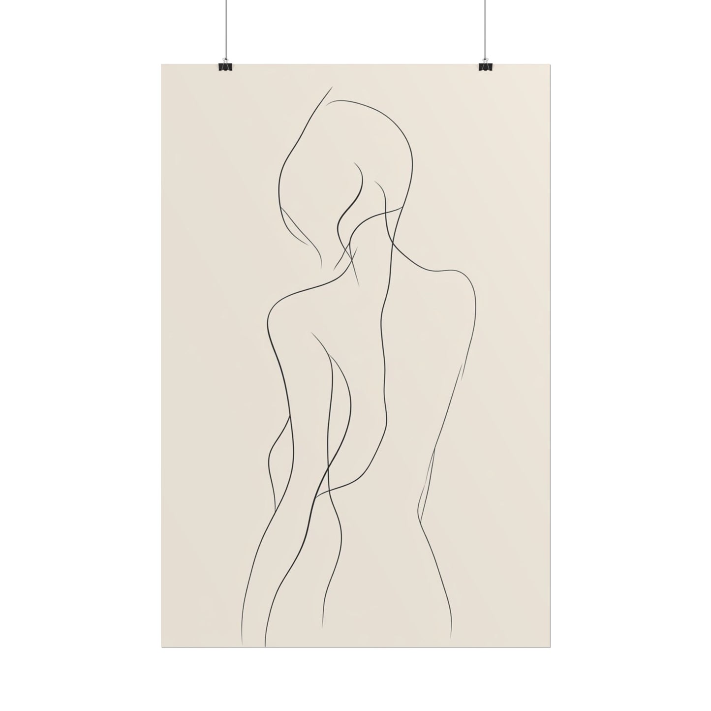 Elegant Minimalist Line Art of a Woman's Silhouette