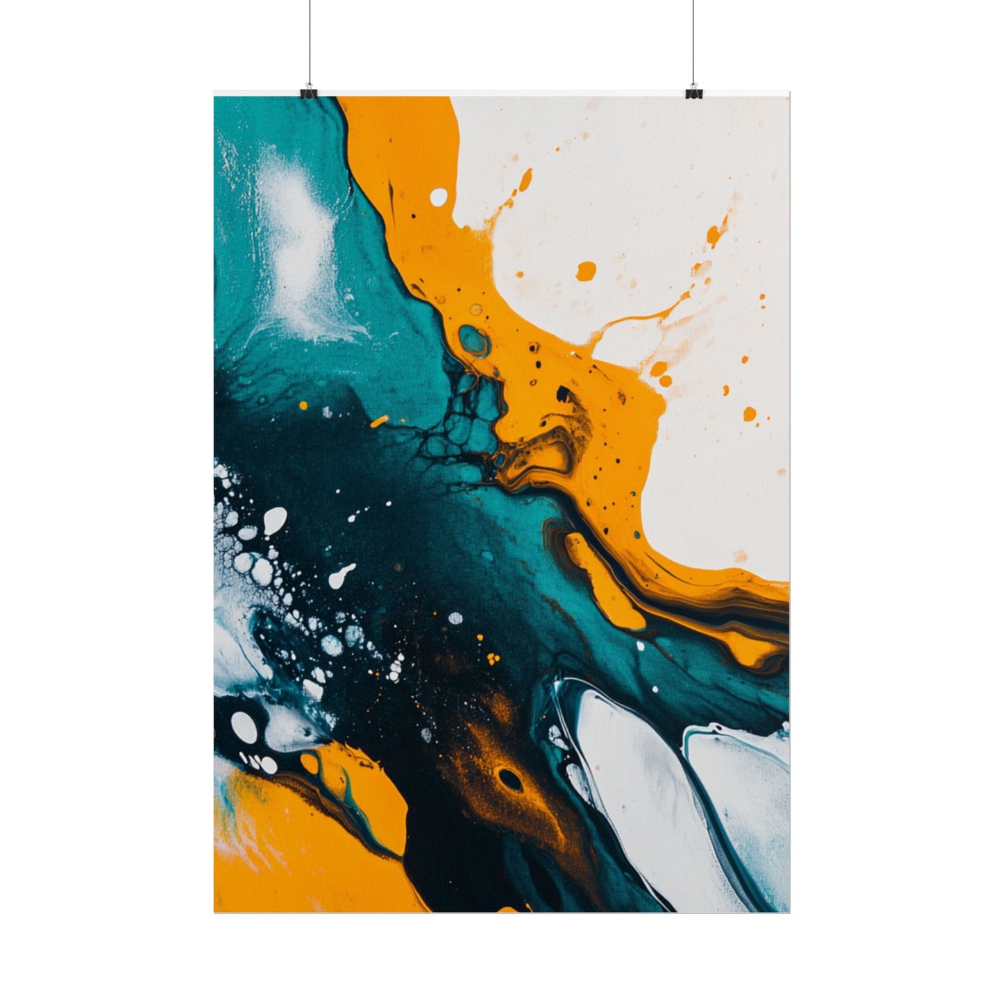 Fluid Harmony - Abstract Colour Flow Art Print