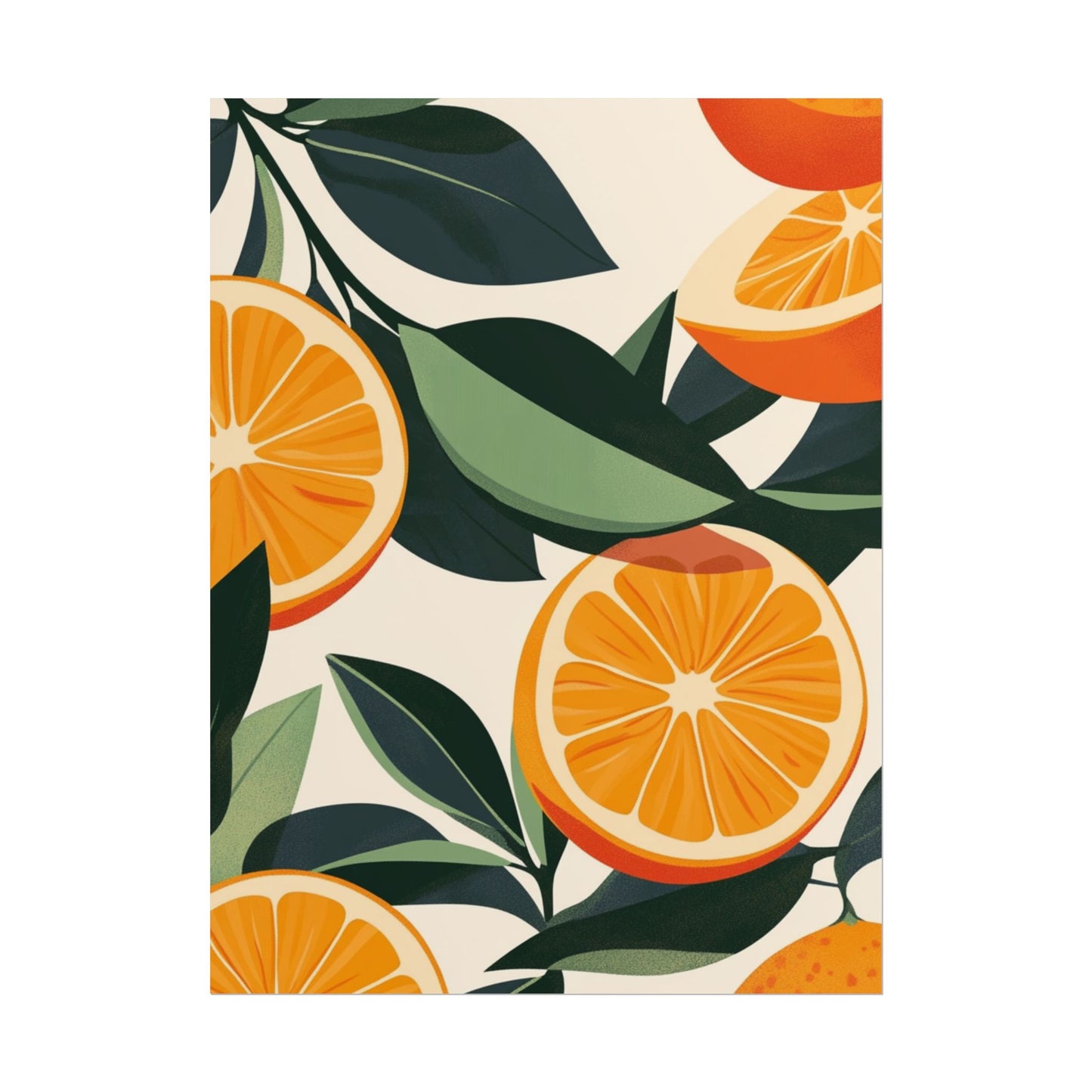 Citrus Fresh - Abstract Orange Art Print