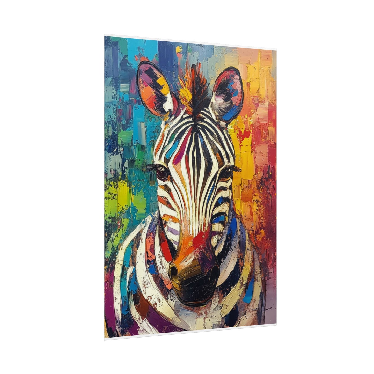 Colourful Zebra - Abstract Wildlife Art Print