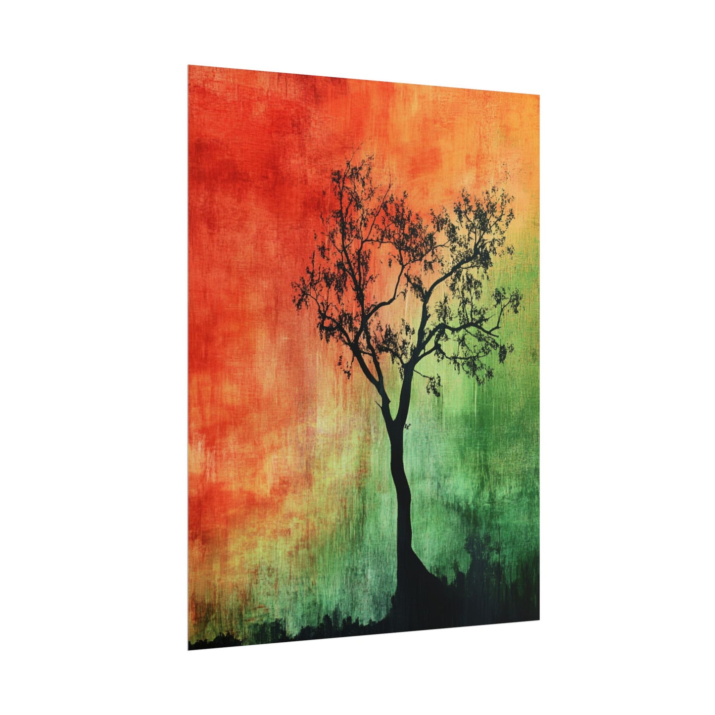 Autumnal Silhouette - Abstract Tree Art Print