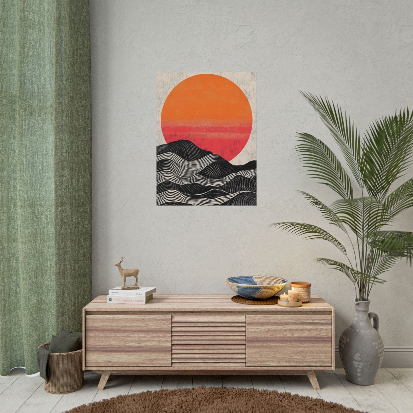 Sunset Serenade - Abstract Geometric Art Print