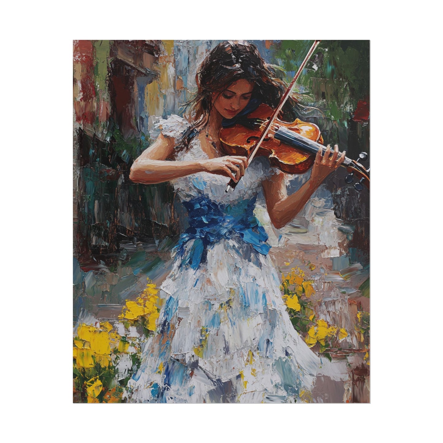 Melody in Motion - Impressionist Violinist Art Print