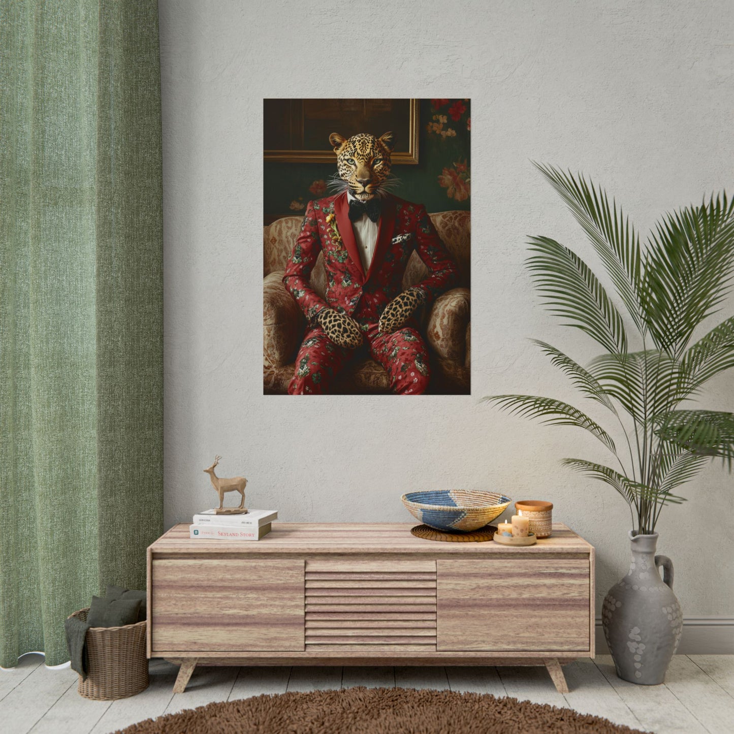 Dapper Leopard - Abstract Portrait of Elegance