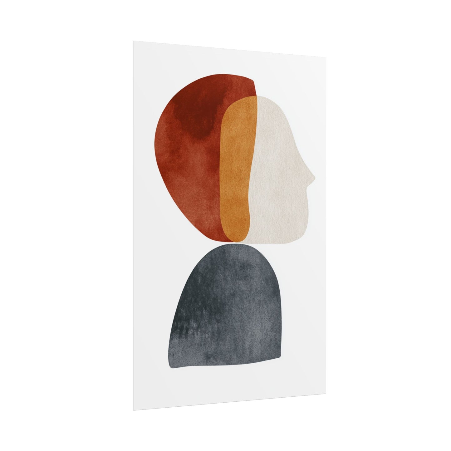 Layers of Thought - Abstract Profile Art Print