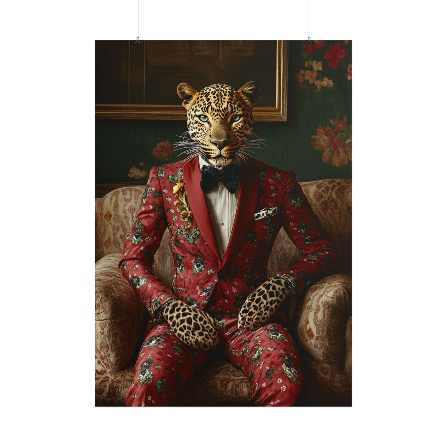 Dapper Leopard - Abstract Portrait of Elegance