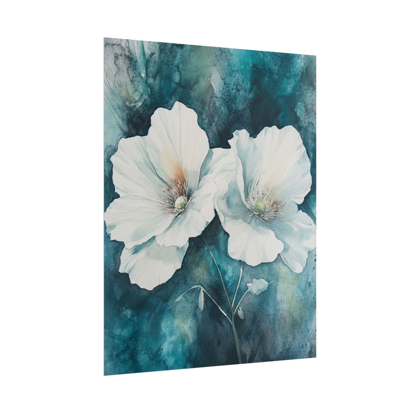 Tranquil Harmony - Abstract Floral Watercolour Art