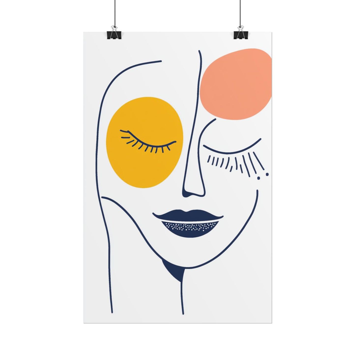 Serenity in Line - Minimalist Abstract Portrait Art Print