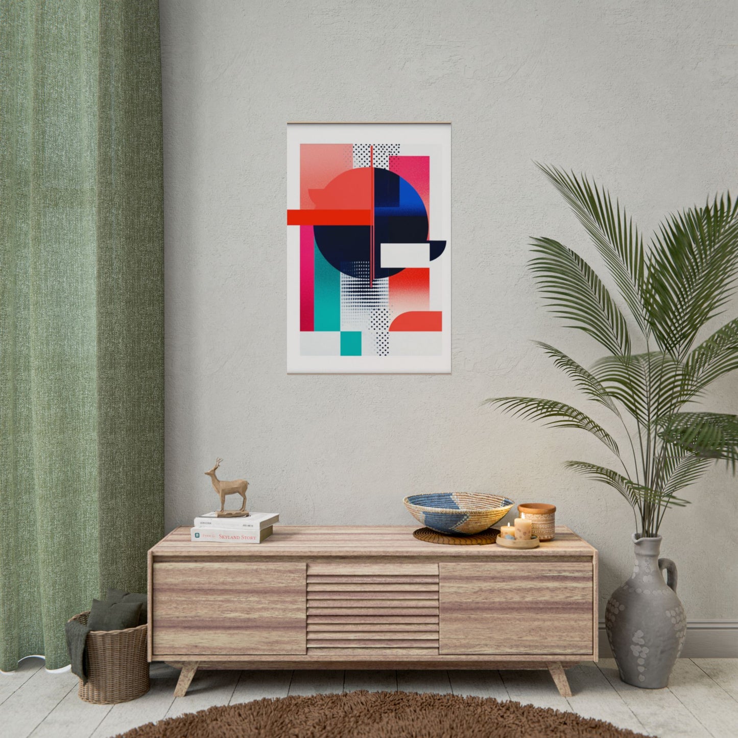 Modern Contrast - Abstract Geometric Art Print