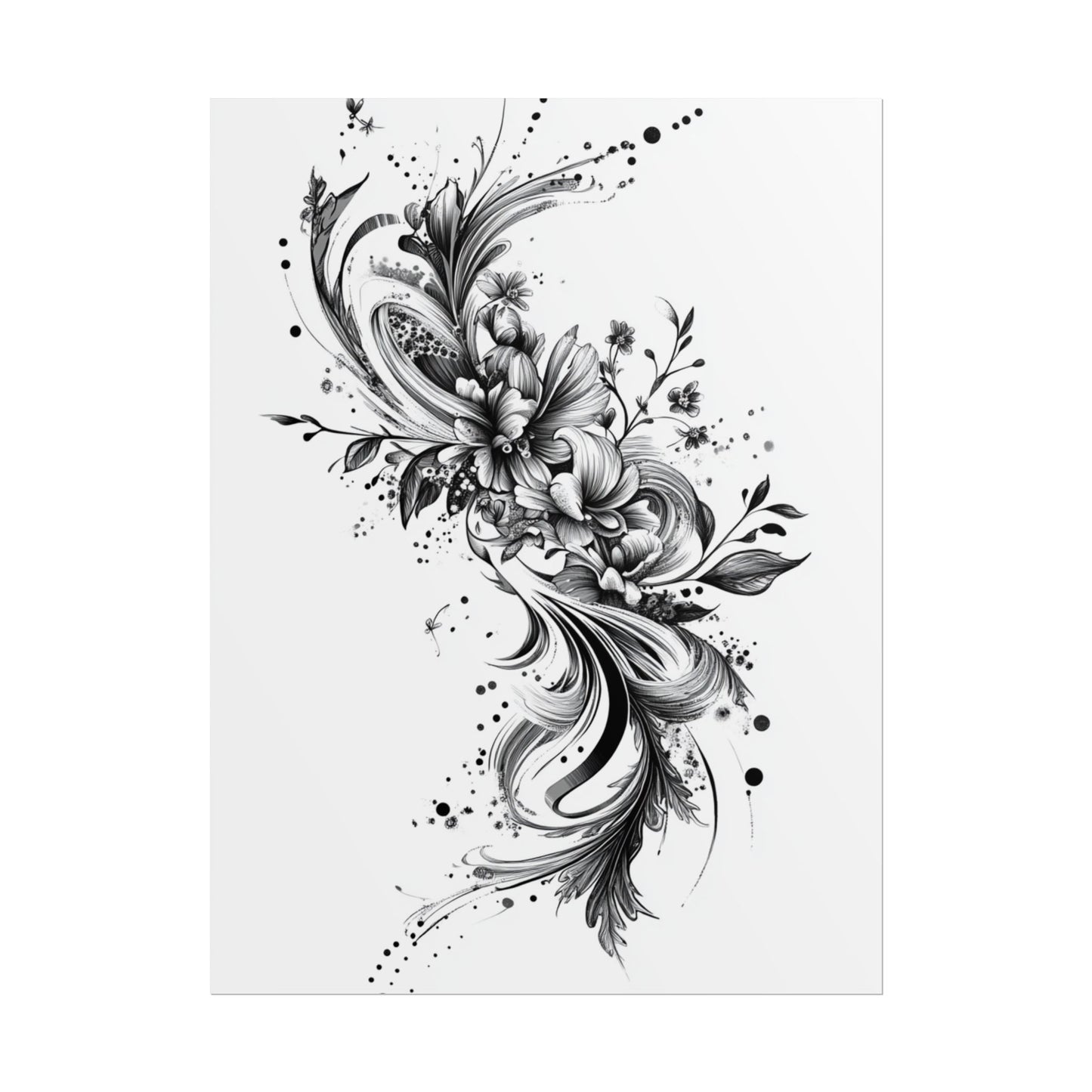 Floral Whirl - Abstract Botanical Art Print