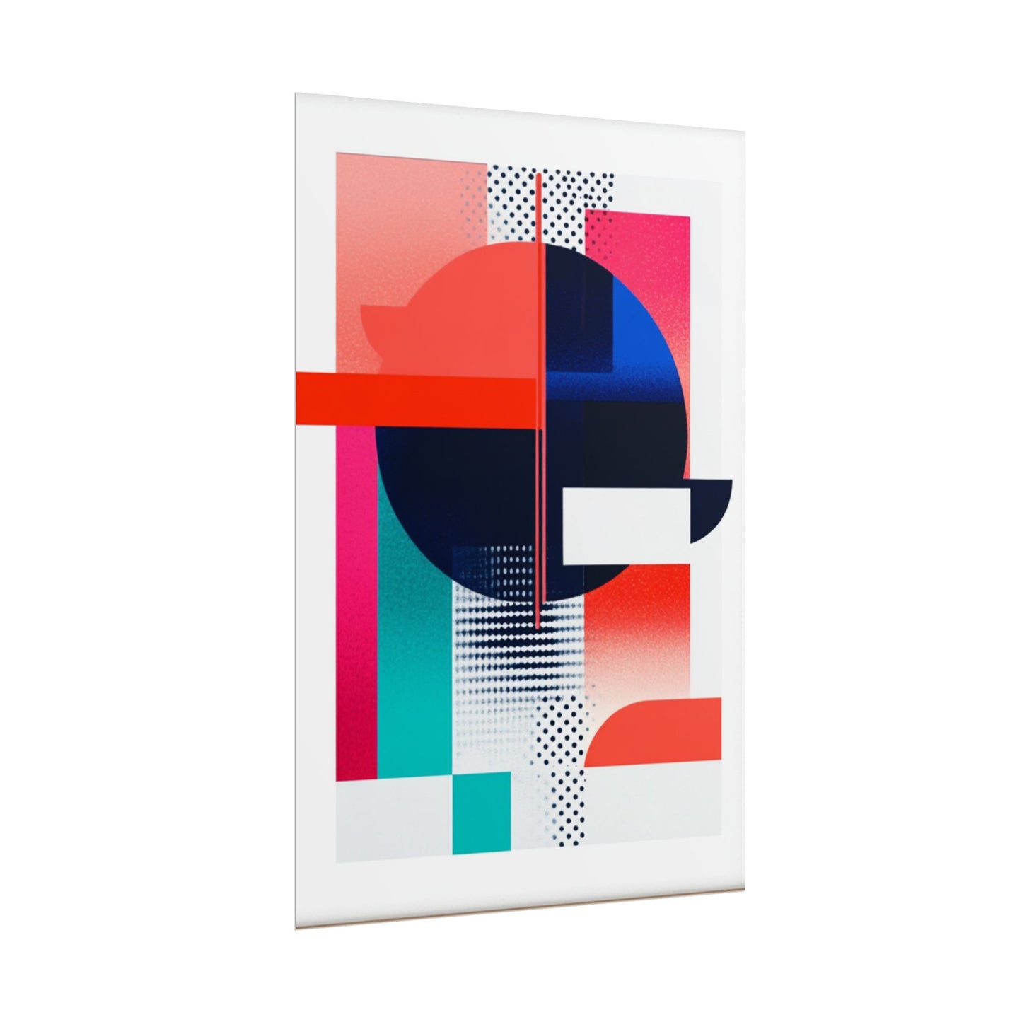 Modern Contrast - Abstract Geometric Art Print