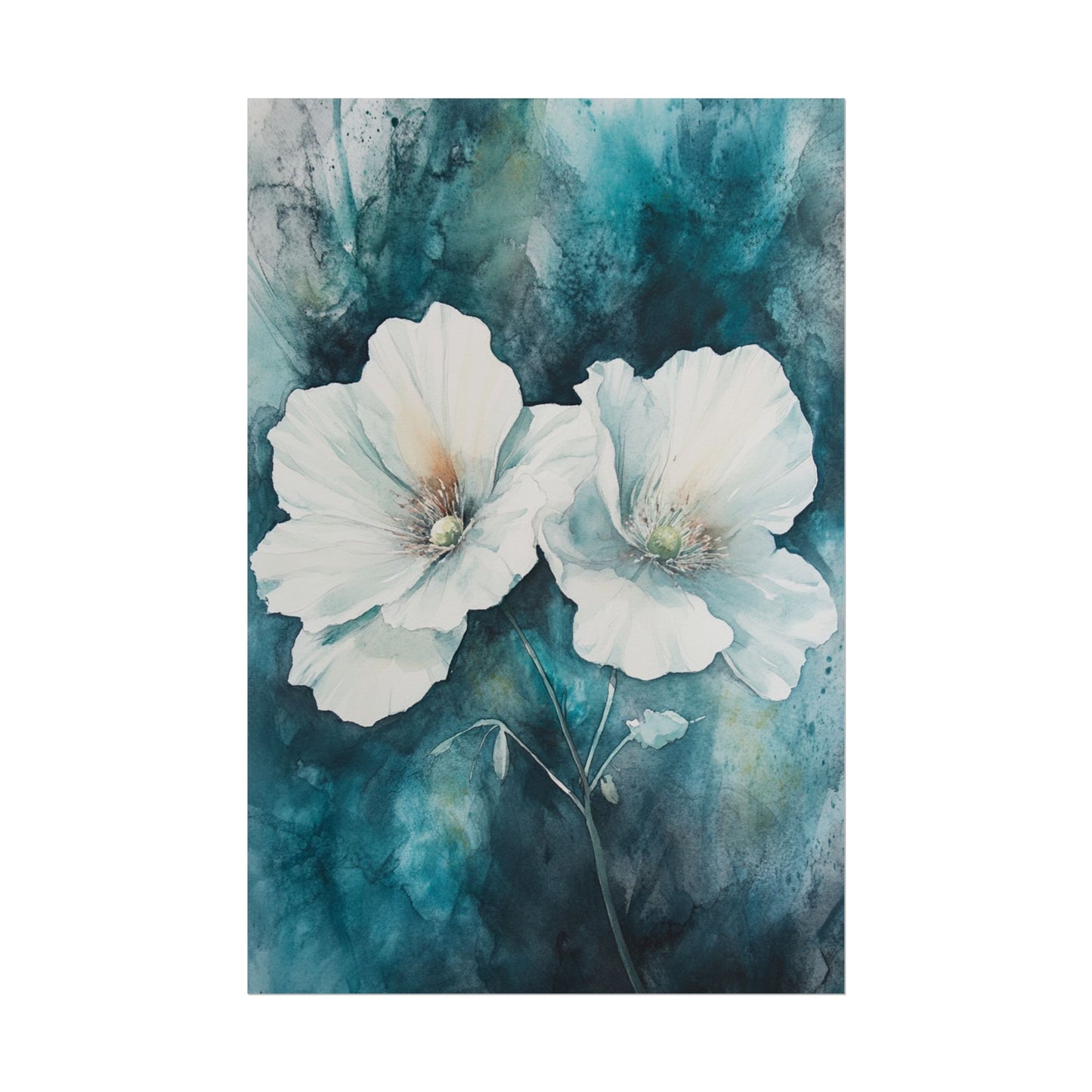 Tranquil Harmony - Abstract Floral Watercolour Art