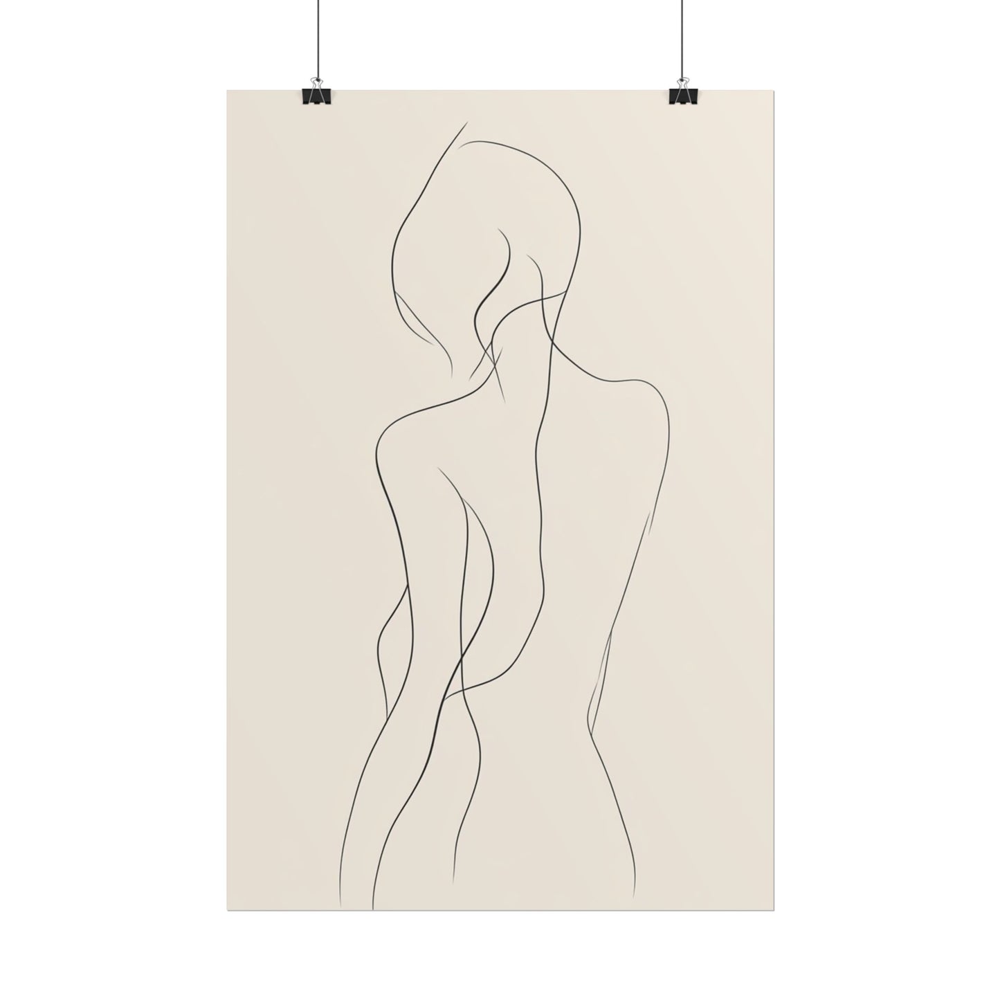 Elegant Minimalist Line Art of a Woman's Silhouette