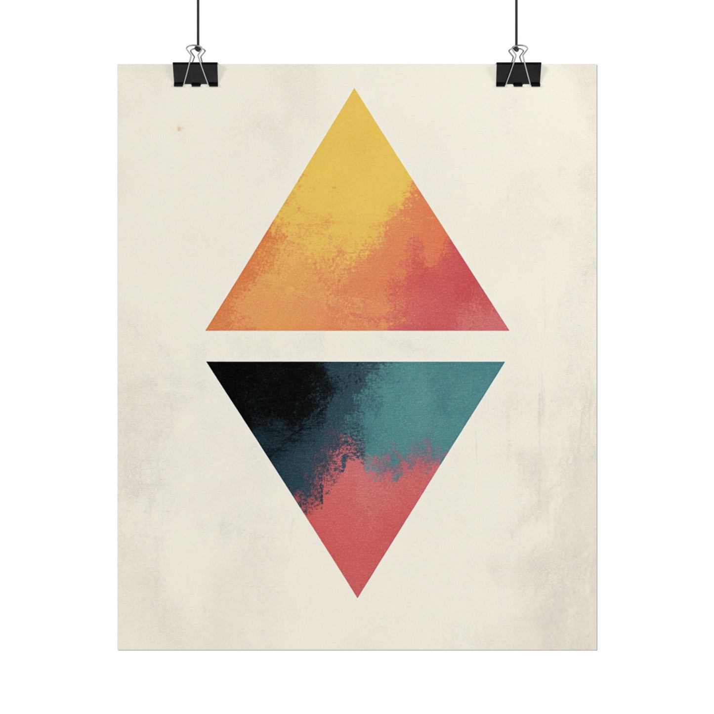 Dual Peaks - Geometric Abstract Art Print