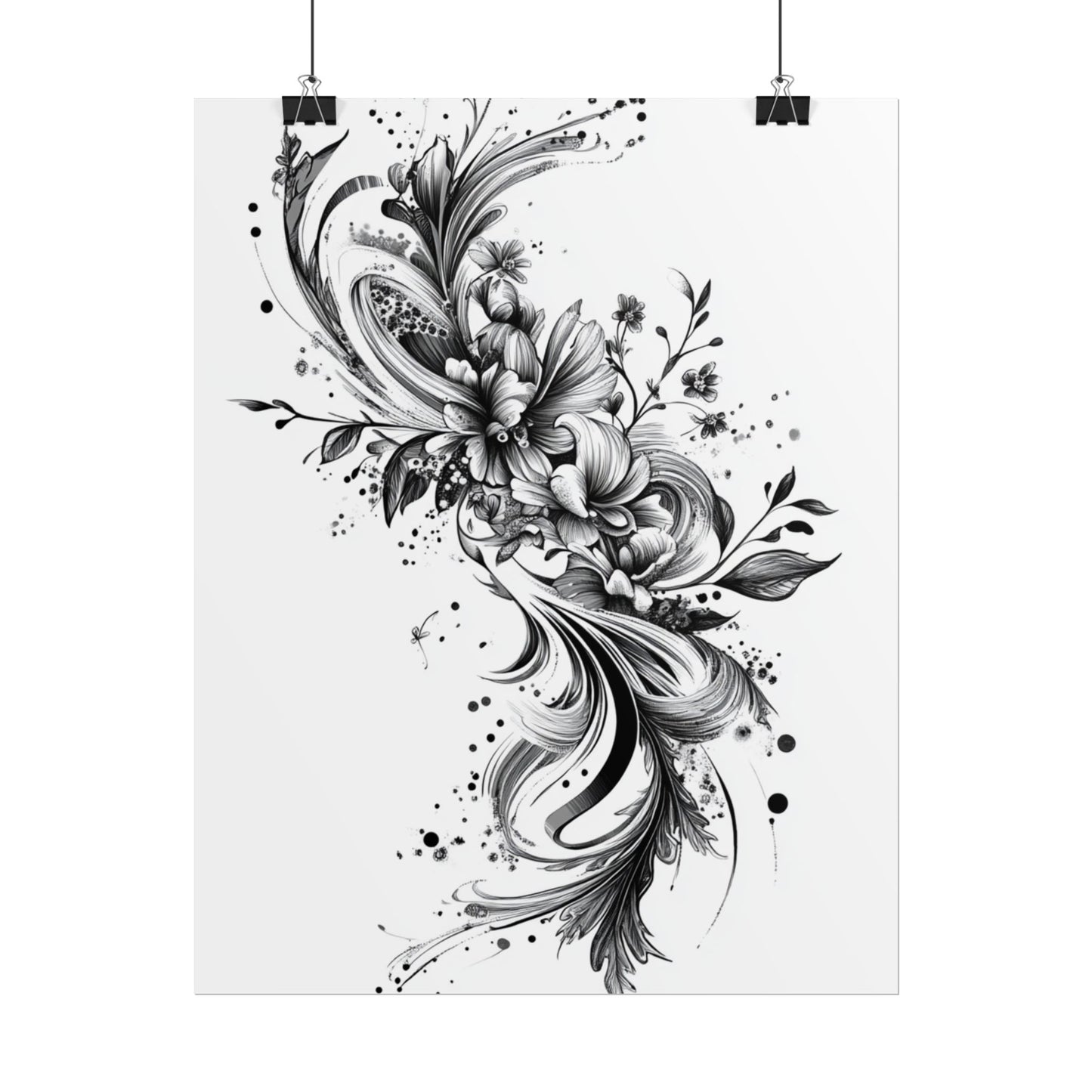 Floral Whirl - Abstract Botanical Art Print