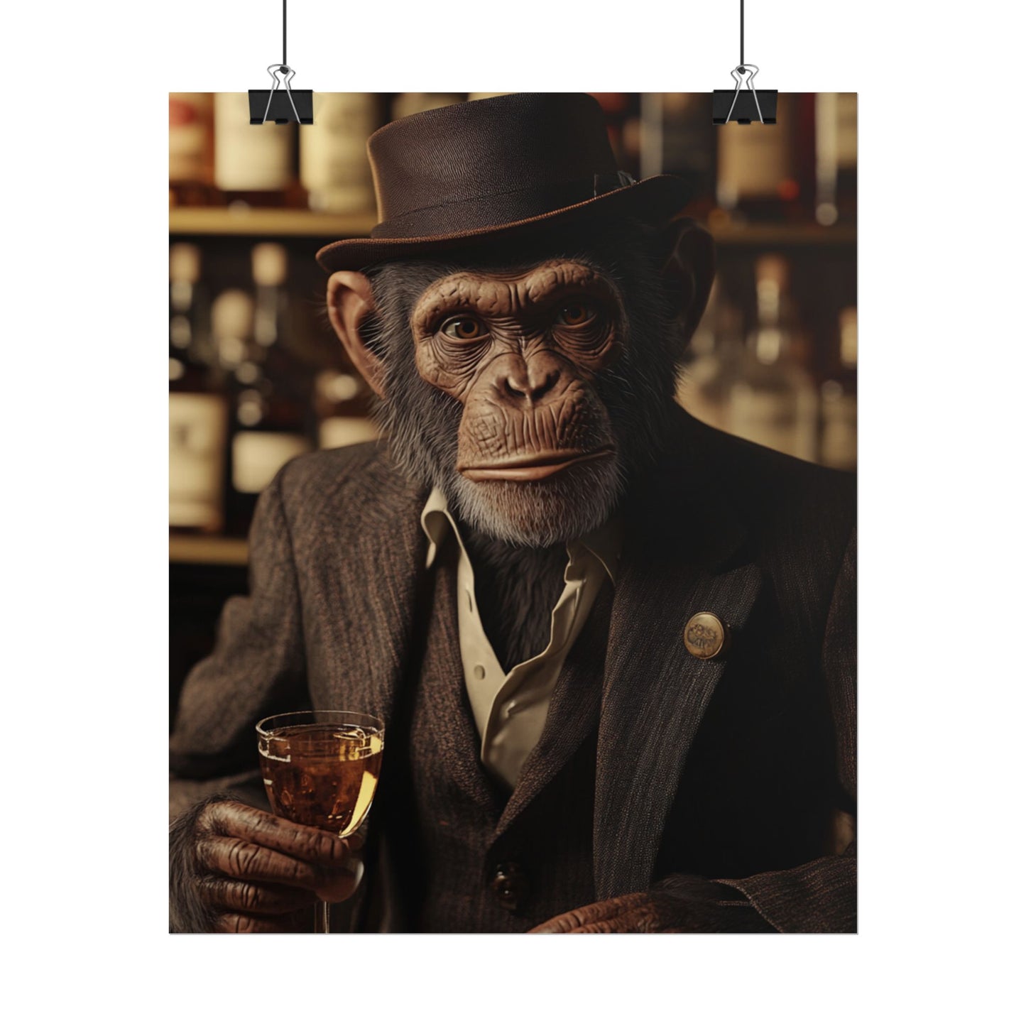 The Sophisticated Simian - Abstract Portrait of a Gentleman Chimpanzee