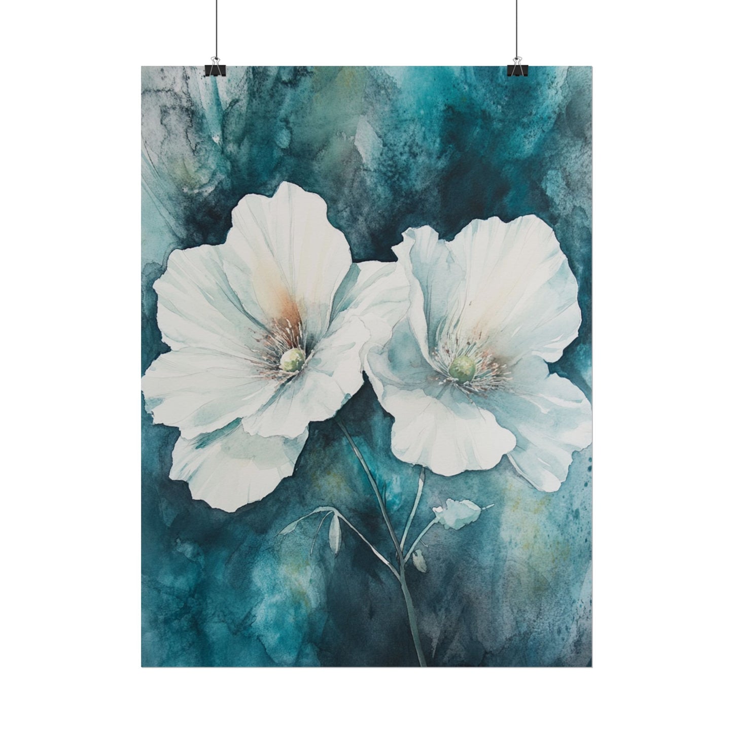 Tranquil Harmony - Abstract Floral Watercolour Art