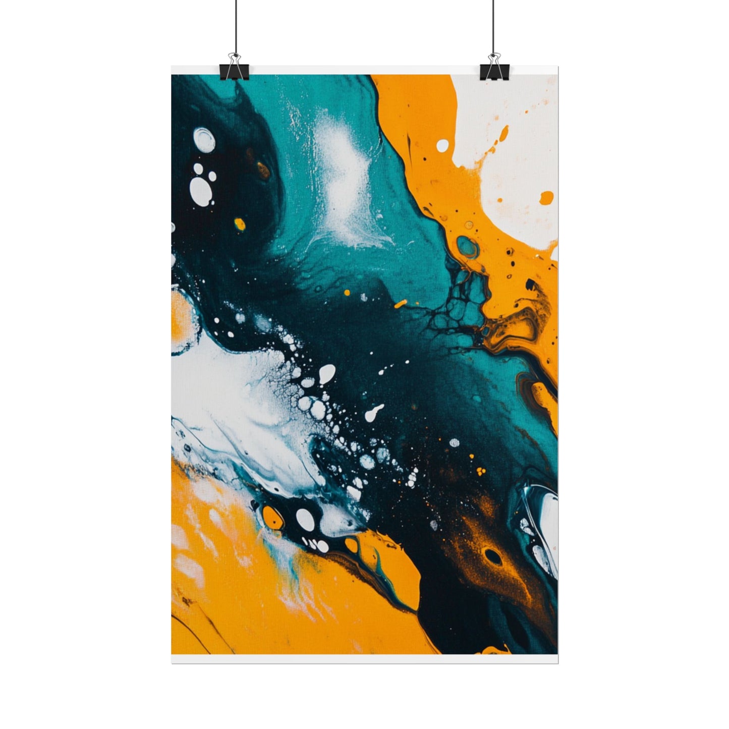 Fluid Harmony - Abstract Colour Flow Art Print