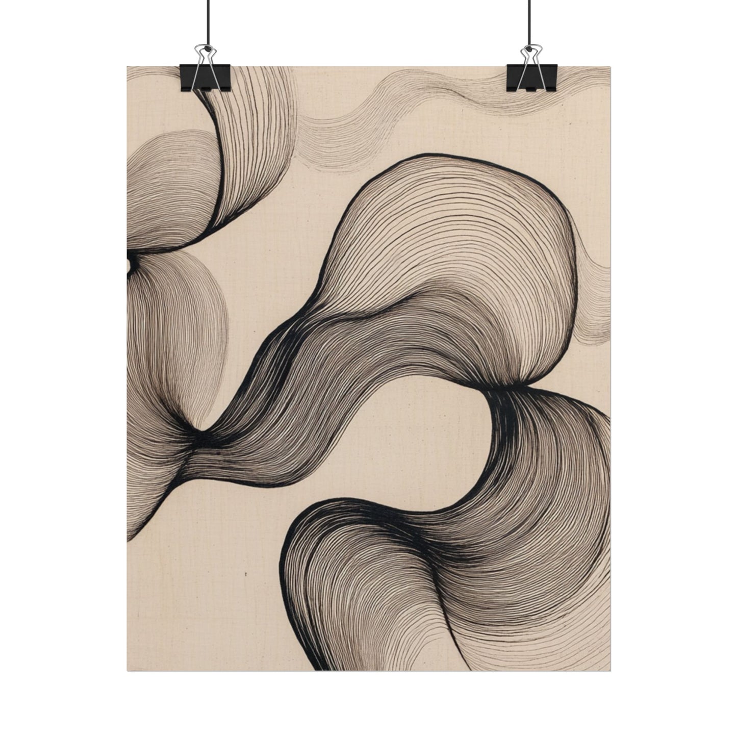 Flowing Lines - Minimalist Abstract Art Print