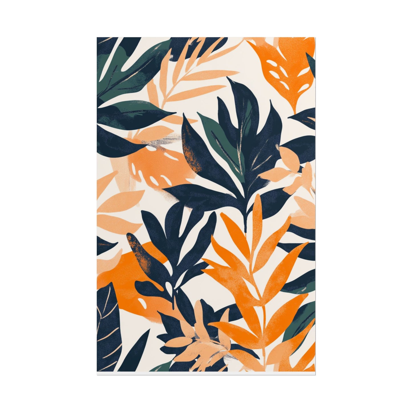 Autumnal Botanical Harmony - Abstract Leaf Art Print