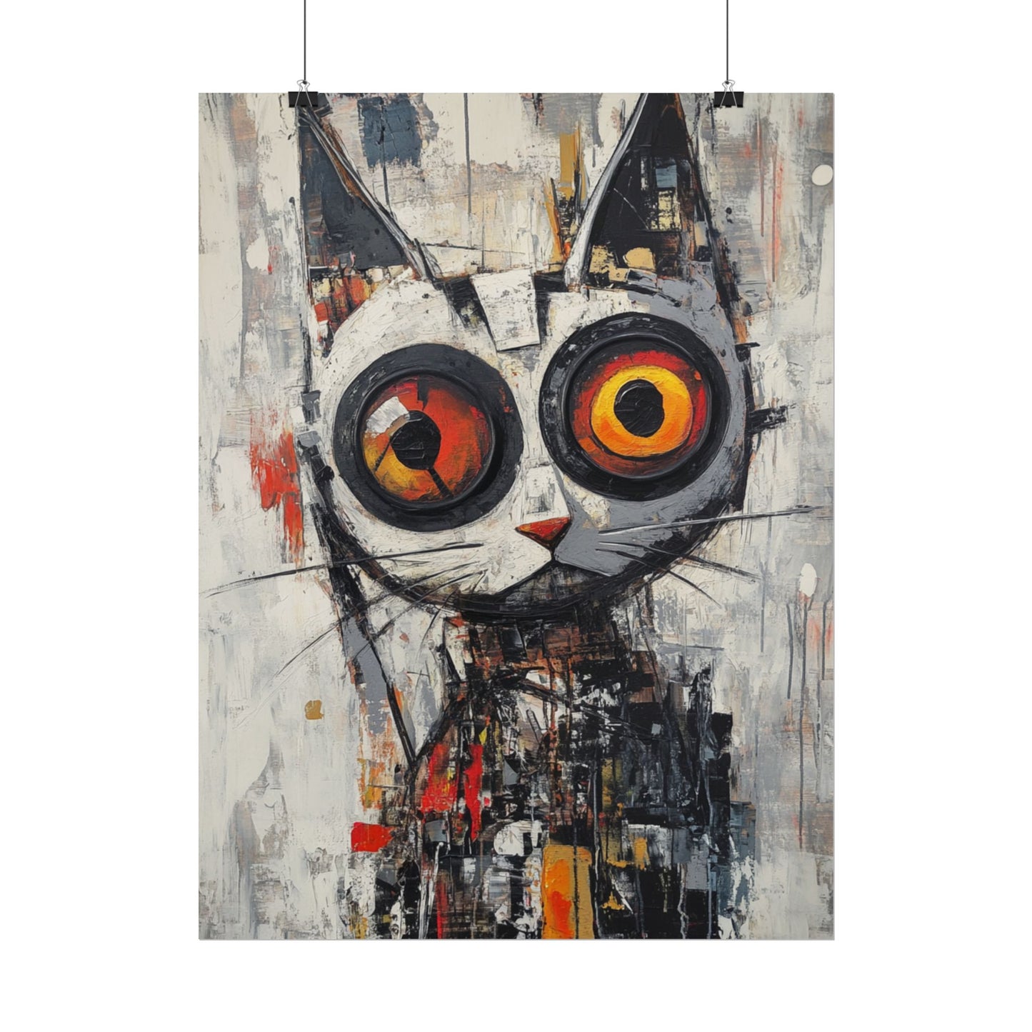 Whimsical Feline - Abstract Cat Art Print