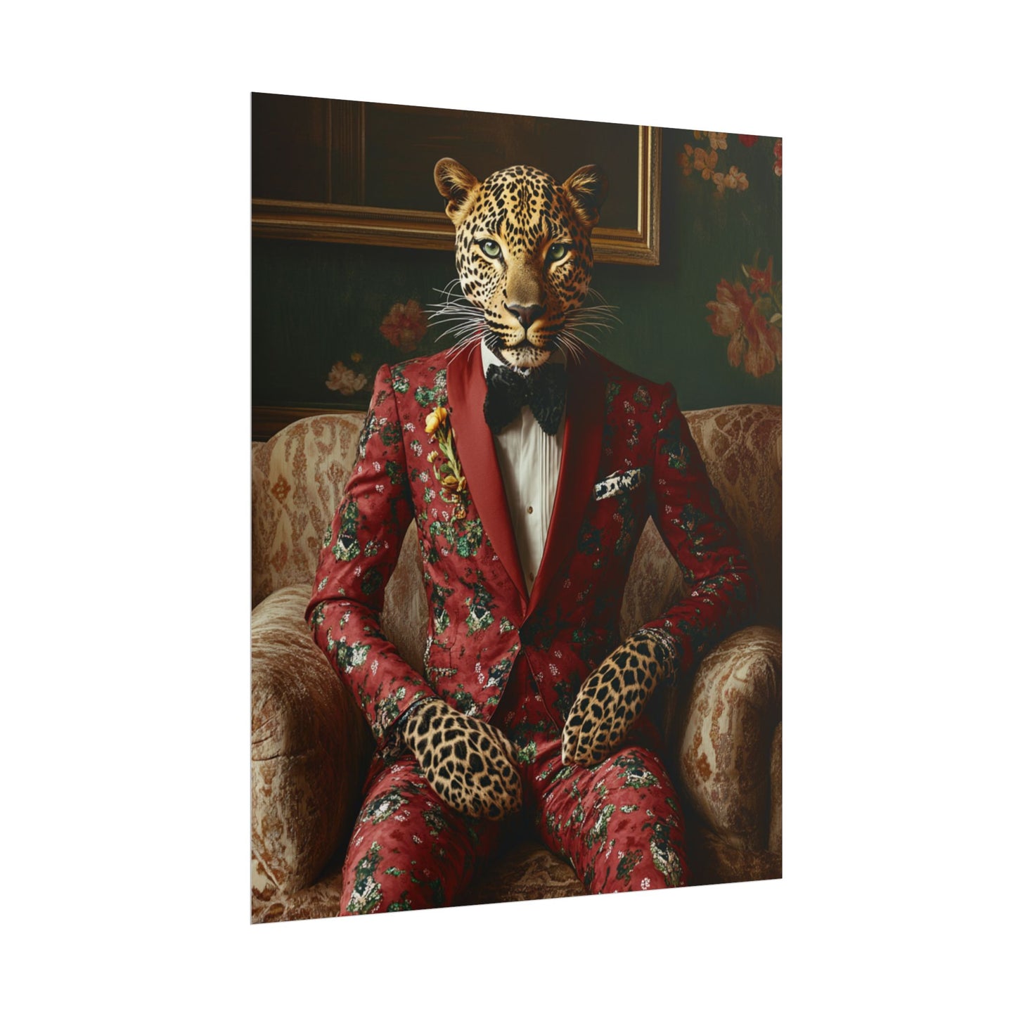 Dapper Leopard - Abstract Portrait of Elegance