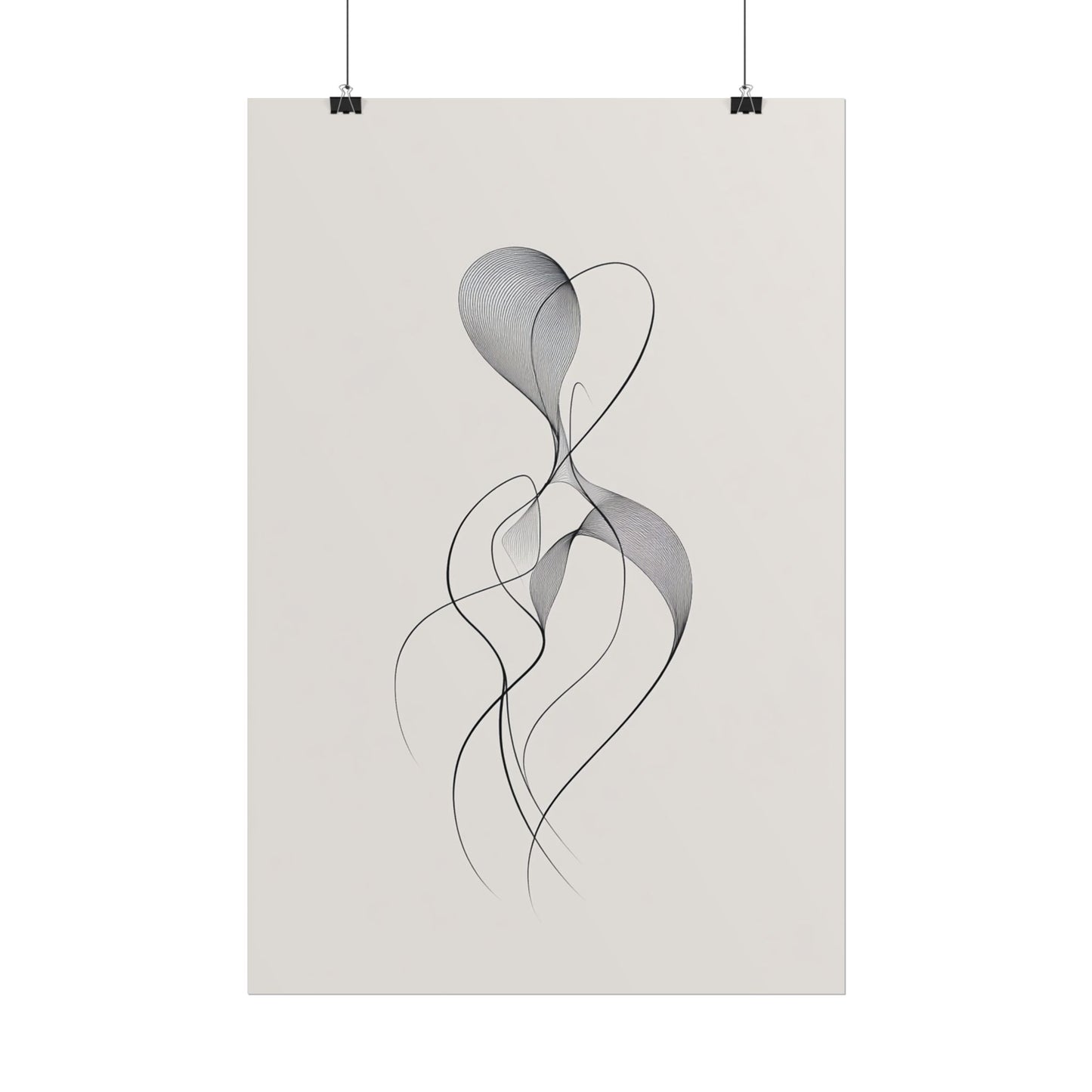 Ethereal Flow - Minimalist Abstract Line Art