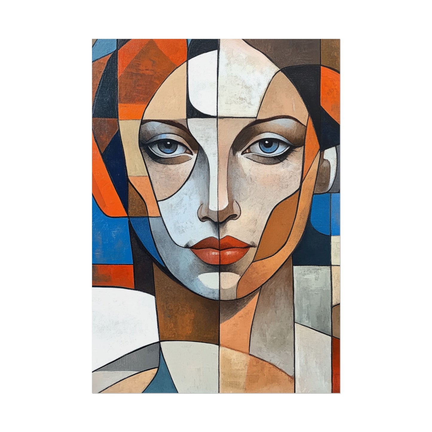 Symmetry in Colours - Abstract Portrait Art Print