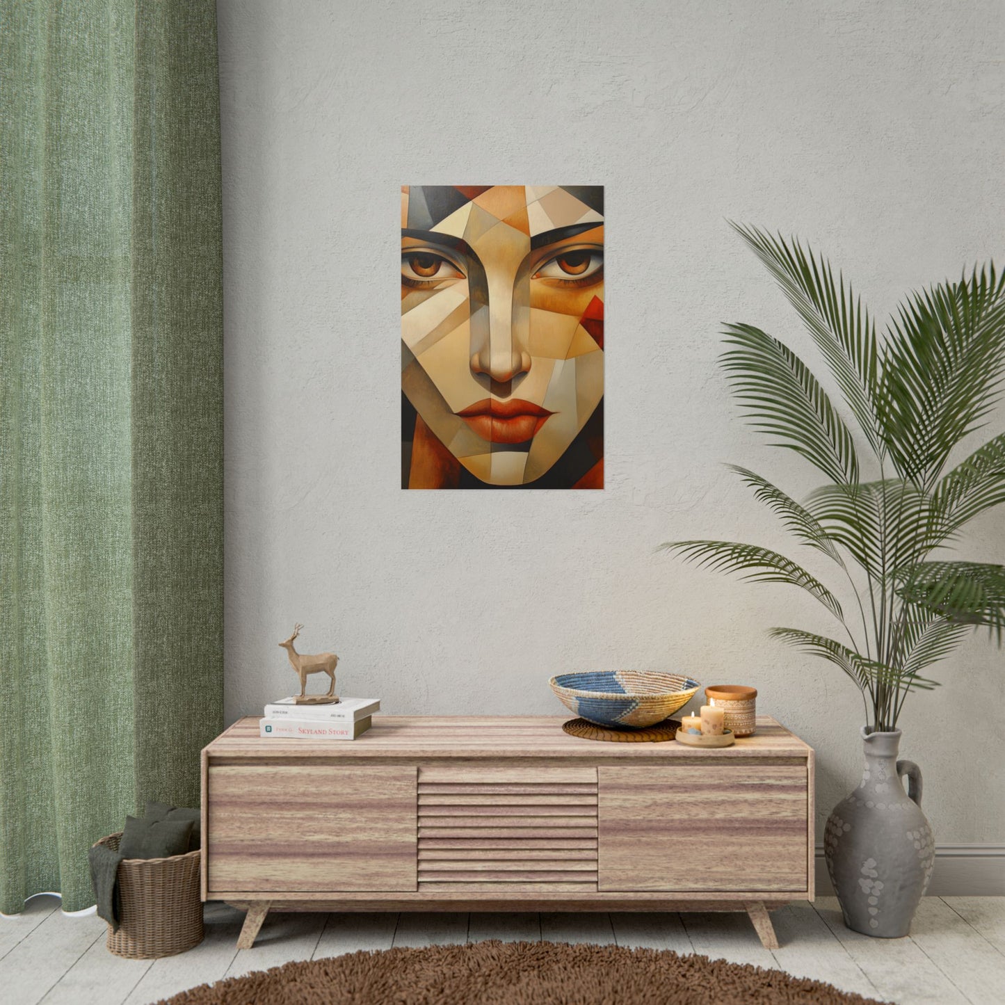 Facets of Emotion - Abstract Geometric Portrait Art Print