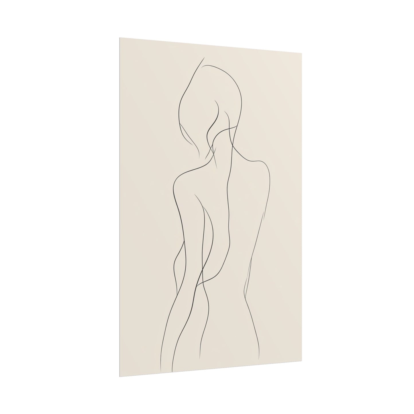 Elegant Minimalist Line Art of a Woman's Silhouette