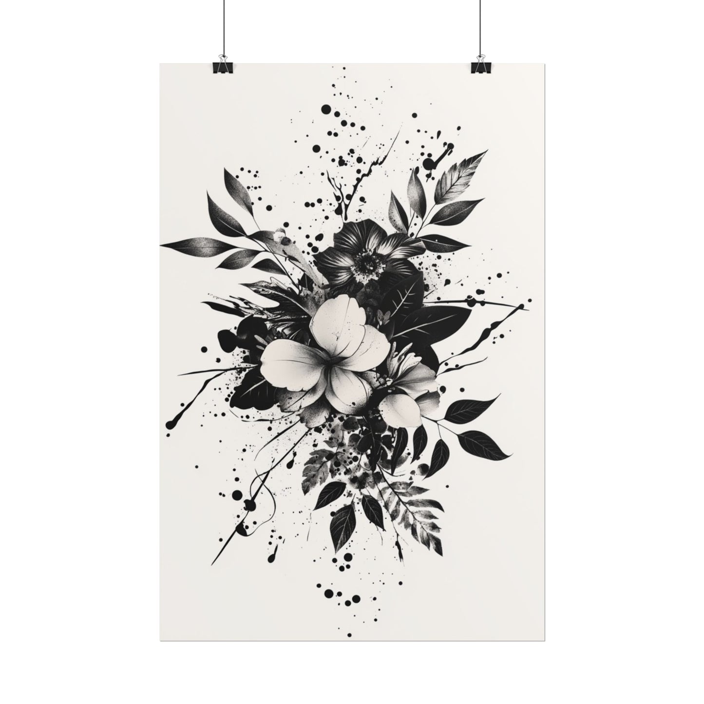 Ink Bloom - Abstract Floral Art Print