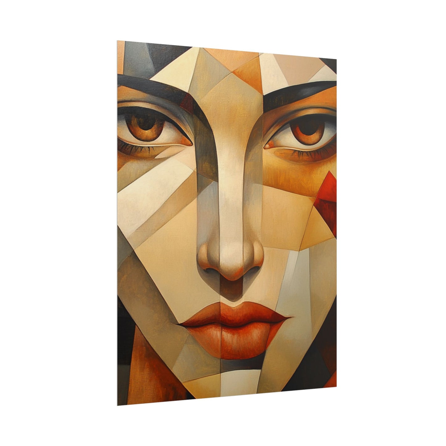 Facets of Emotion - Abstract Geometric Portrait Art Print