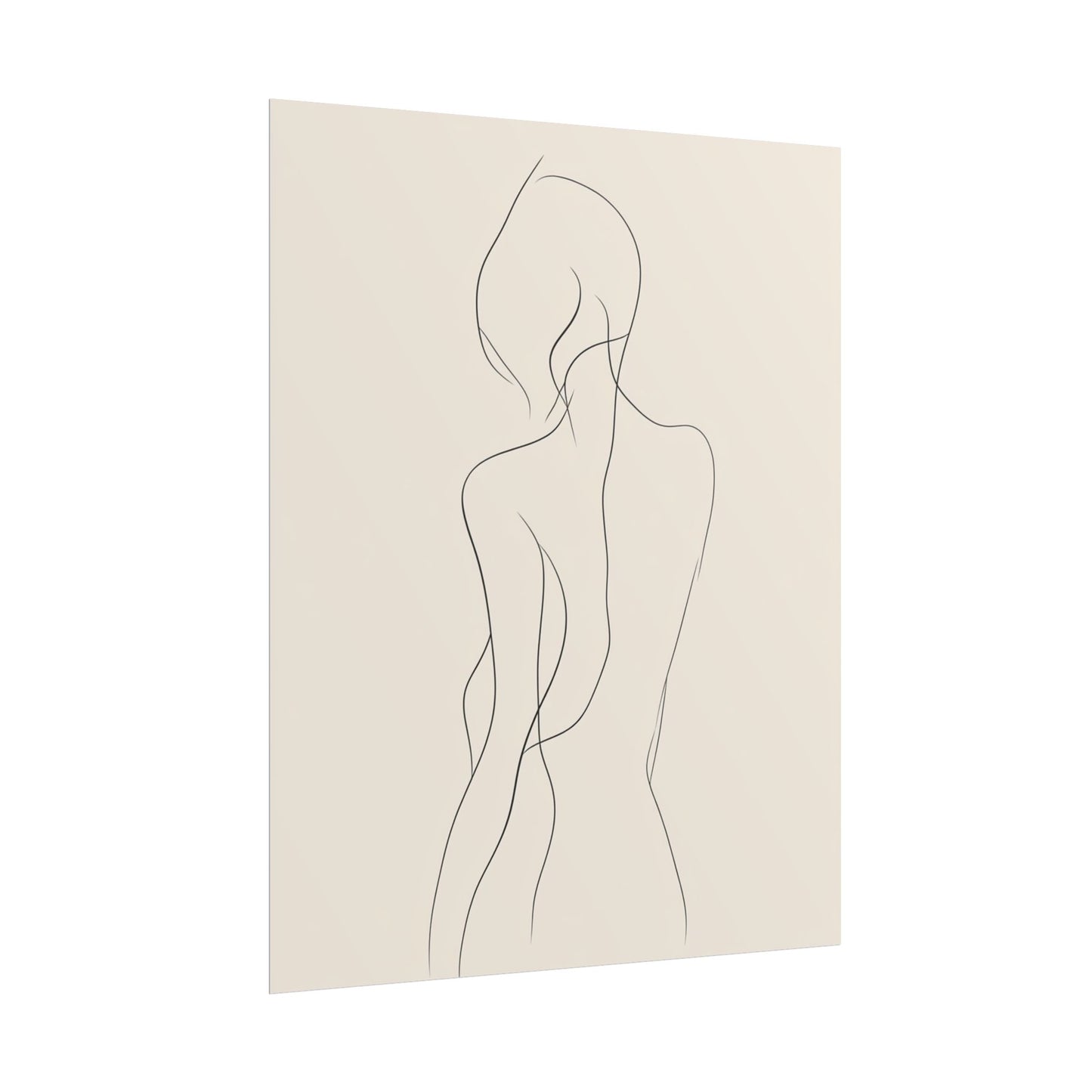 Elegant Minimalist Line Art of a Woman's Silhouette