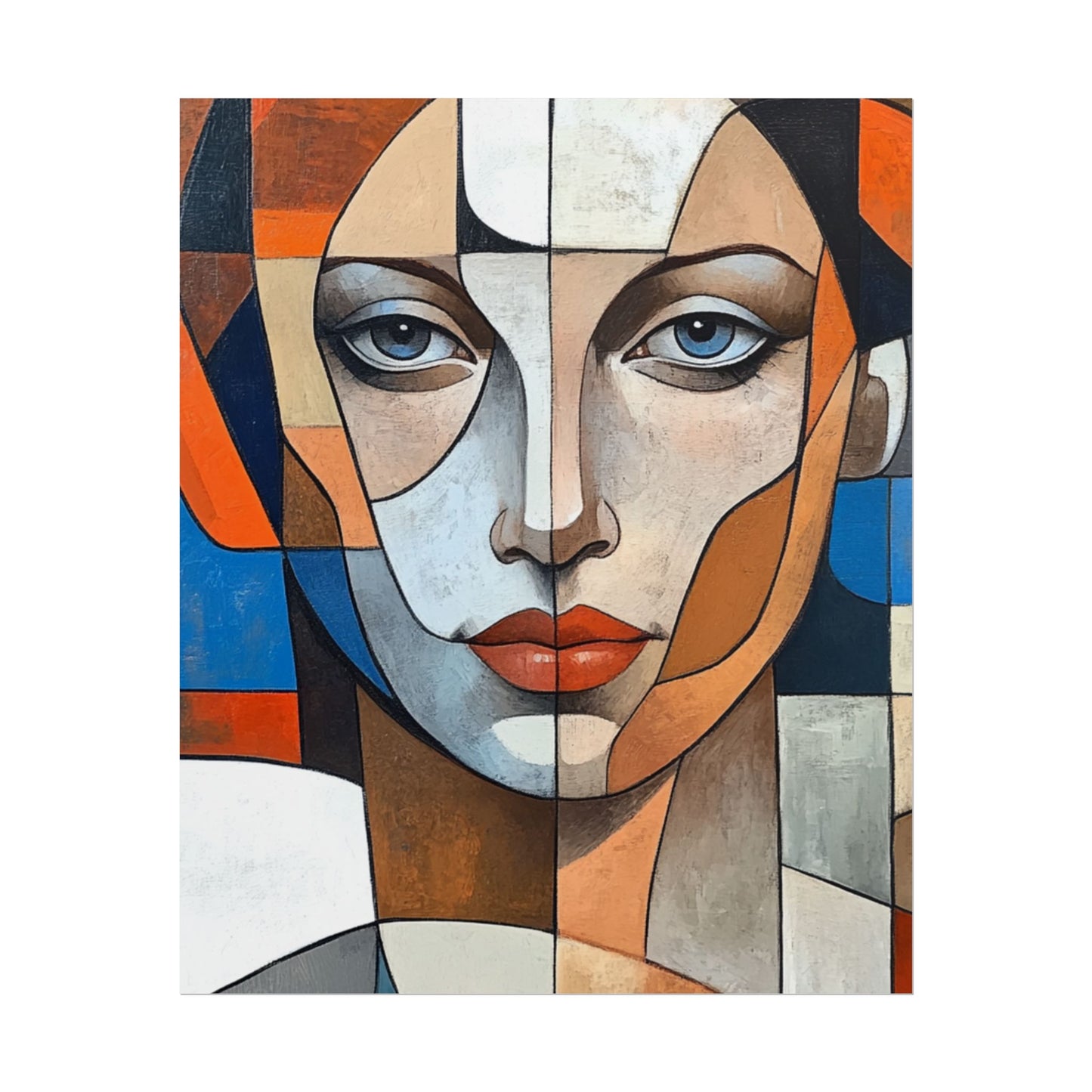 Symmetry in Colours - Abstract Portrait Art Print