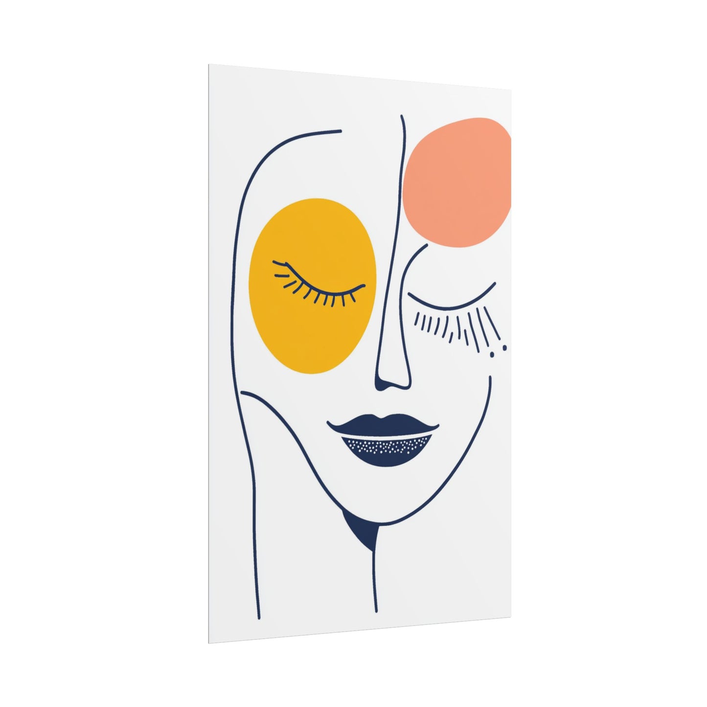 Serenity in Line - Minimalist Abstract Portrait Art Print