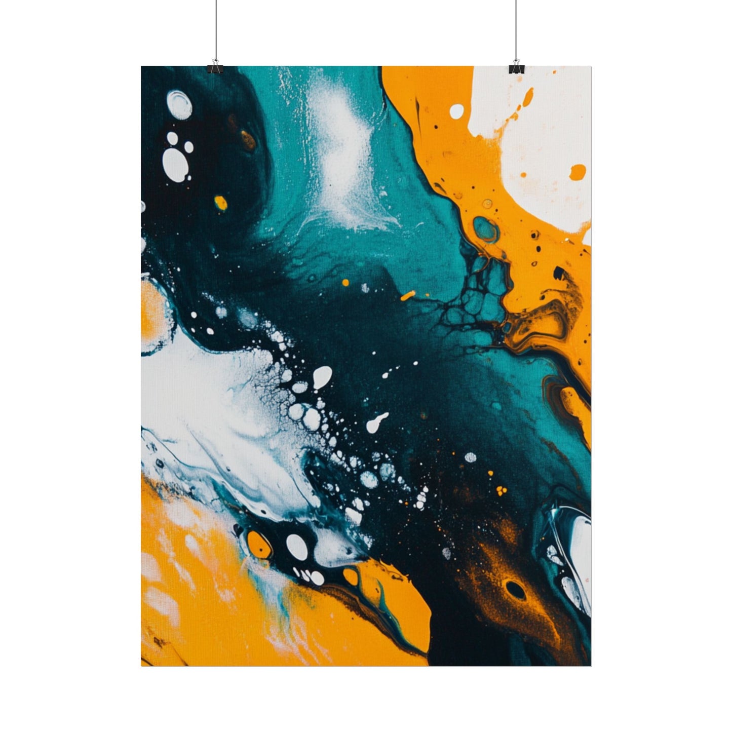 Fluid Harmony - Abstract Colour Flow Art Print