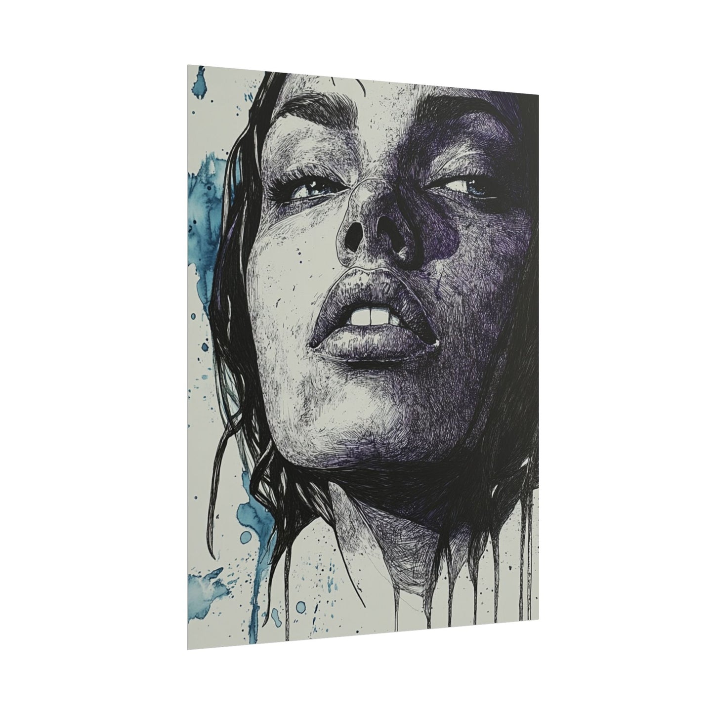 Raw Emotion - Abstract Portrait Print