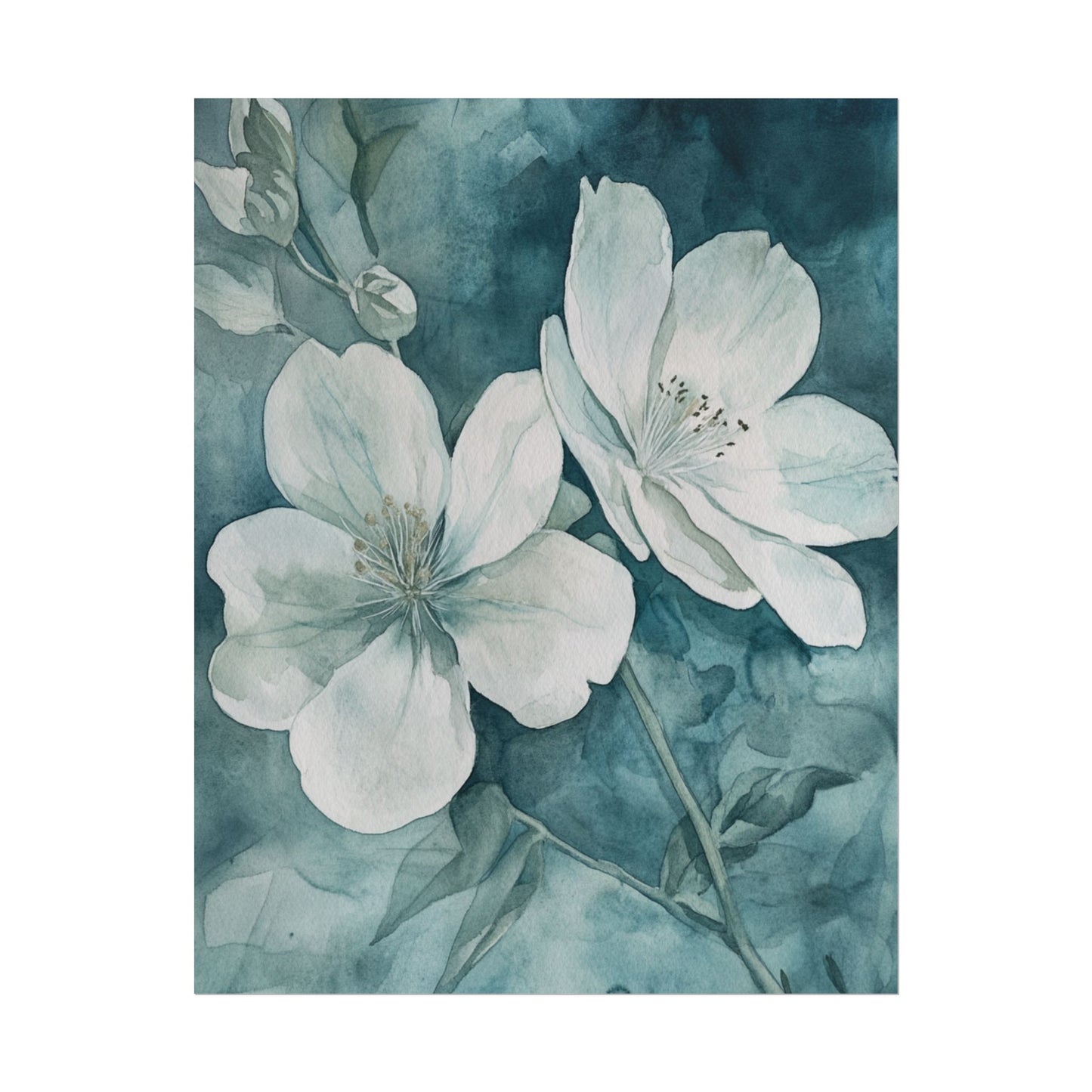 Tranquil Blossom - Abstract Floral Watercolour Art