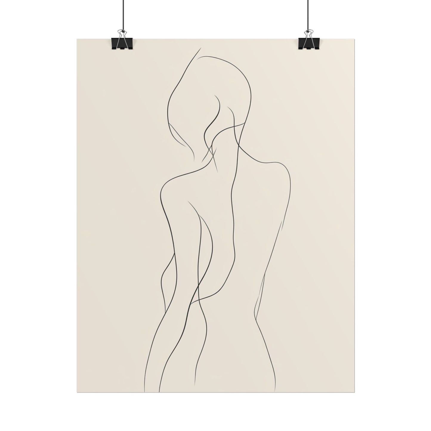 Elegant Minimalist Line Art of a Woman's Silhouette