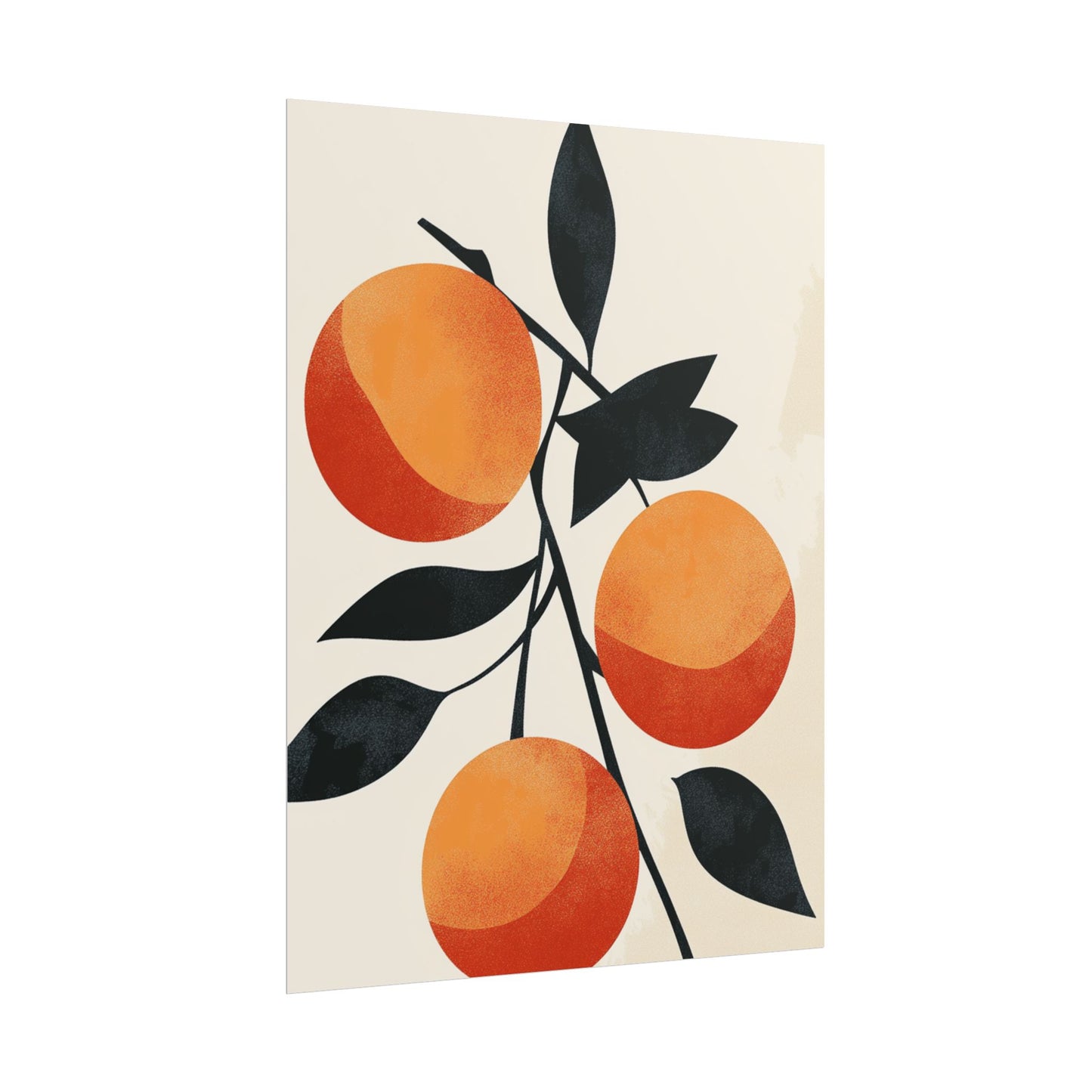 Orange Orchard - Abstract Fruit Illustration