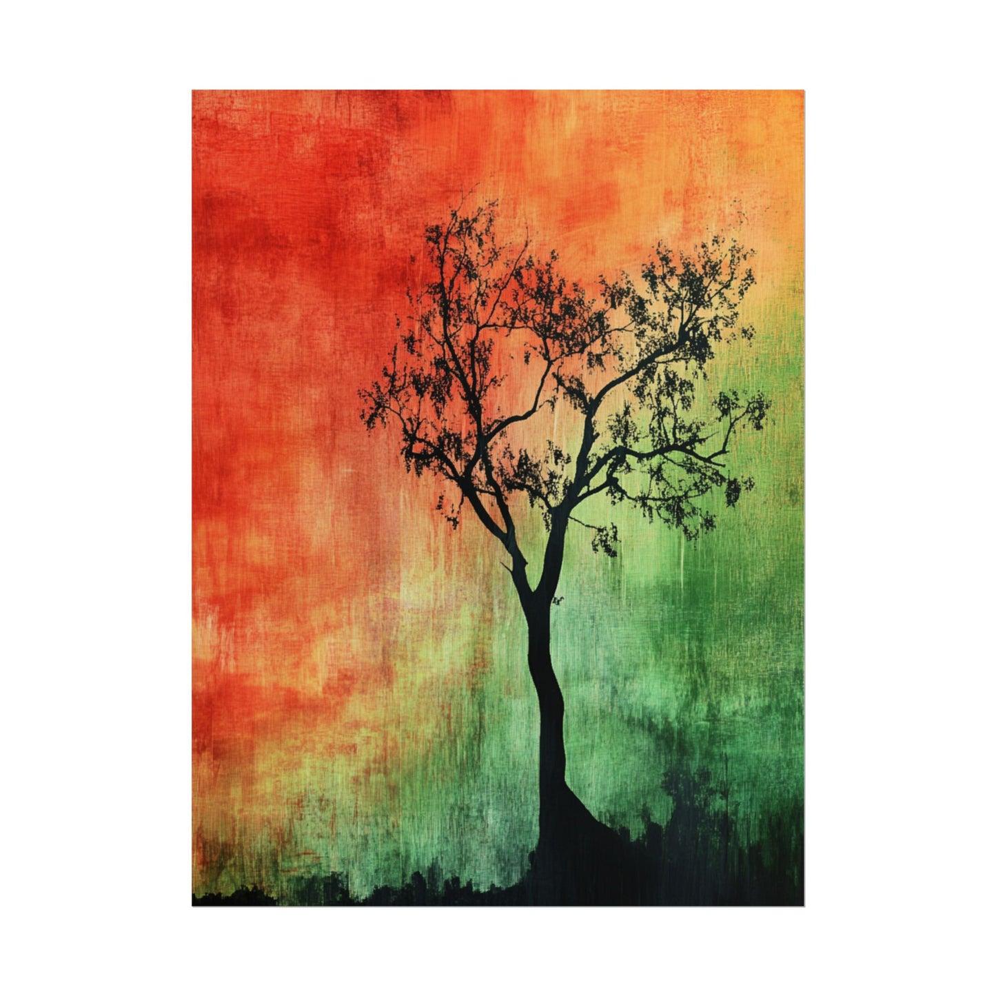 Autumnal Silhouette - Abstract Tree Art Print