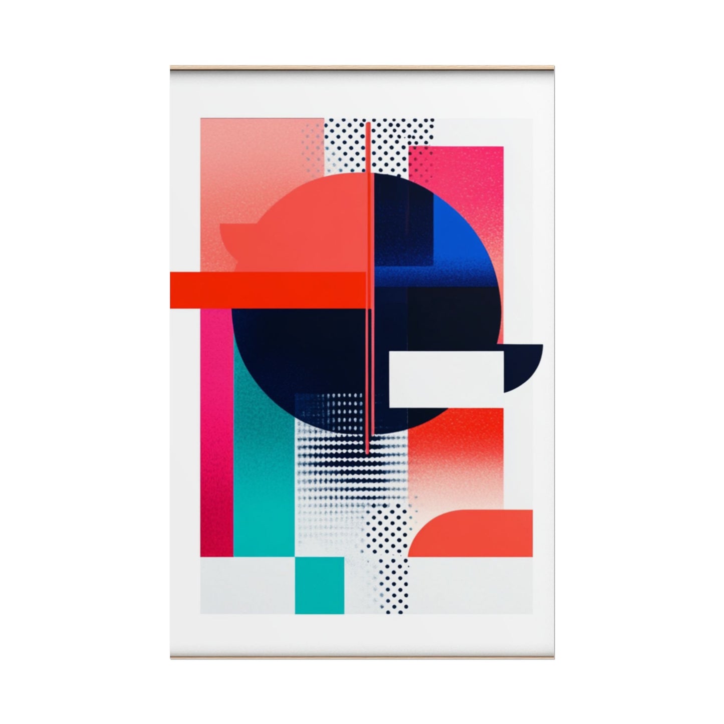 Modern Contrast - Abstract Geometric Art Print