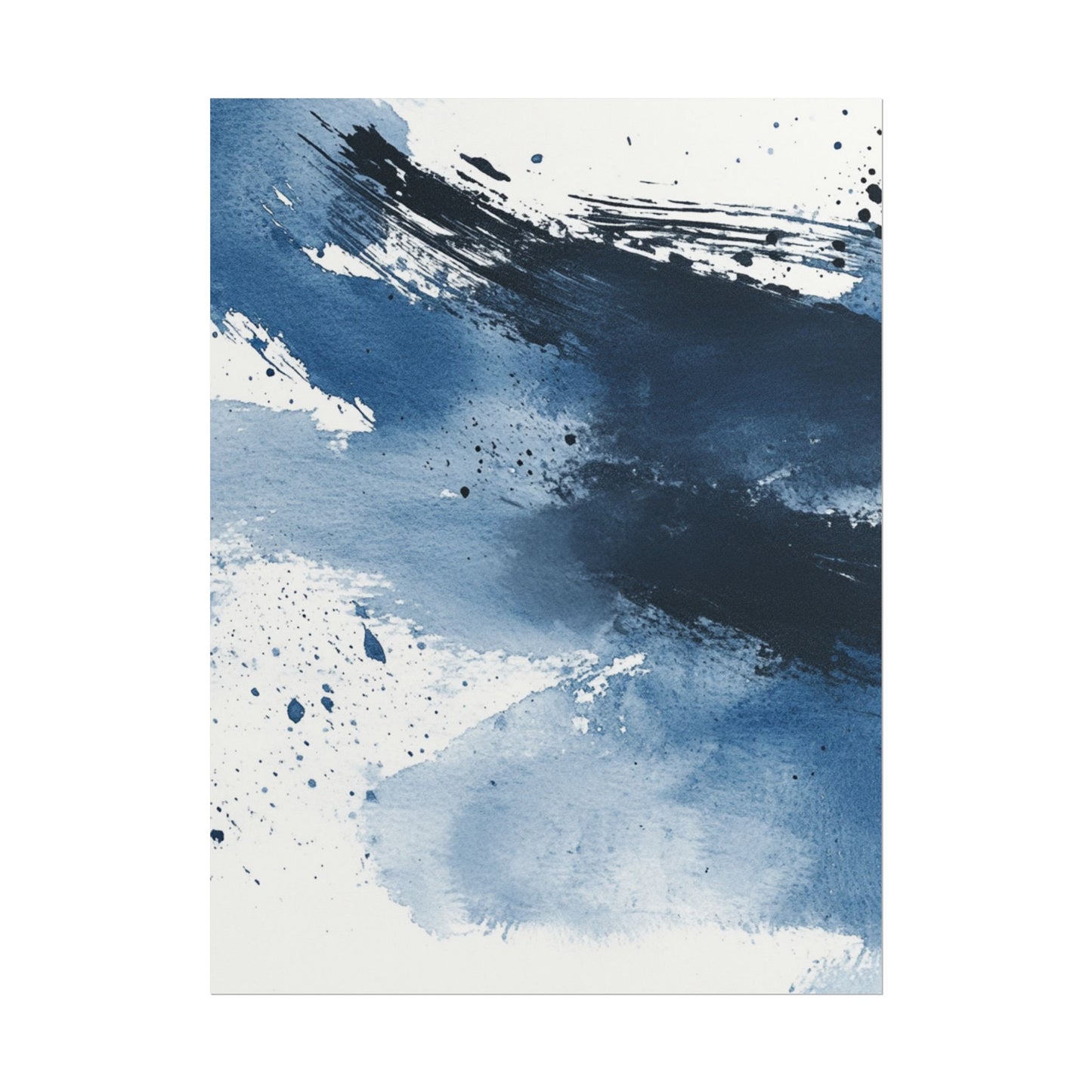 Midnight Blue - Abstract Watercolour Print