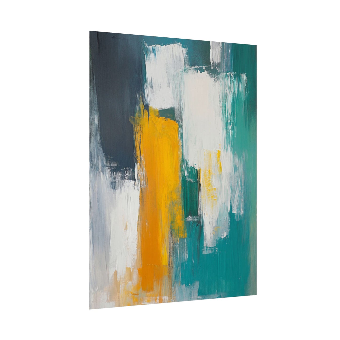 Vibrant Contrasts - Bold Abstract Expressionism Print