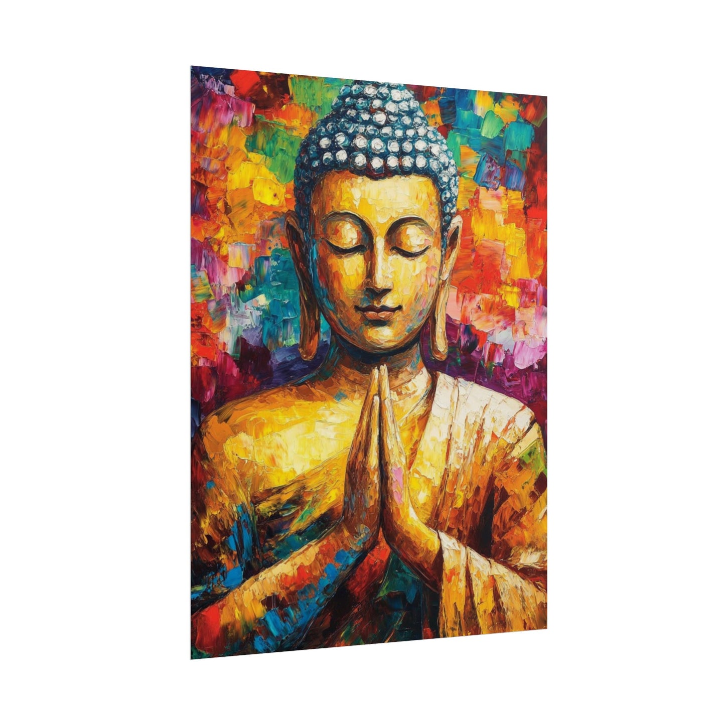 Vibrant Buddha - Abstract Spiritual Art Print