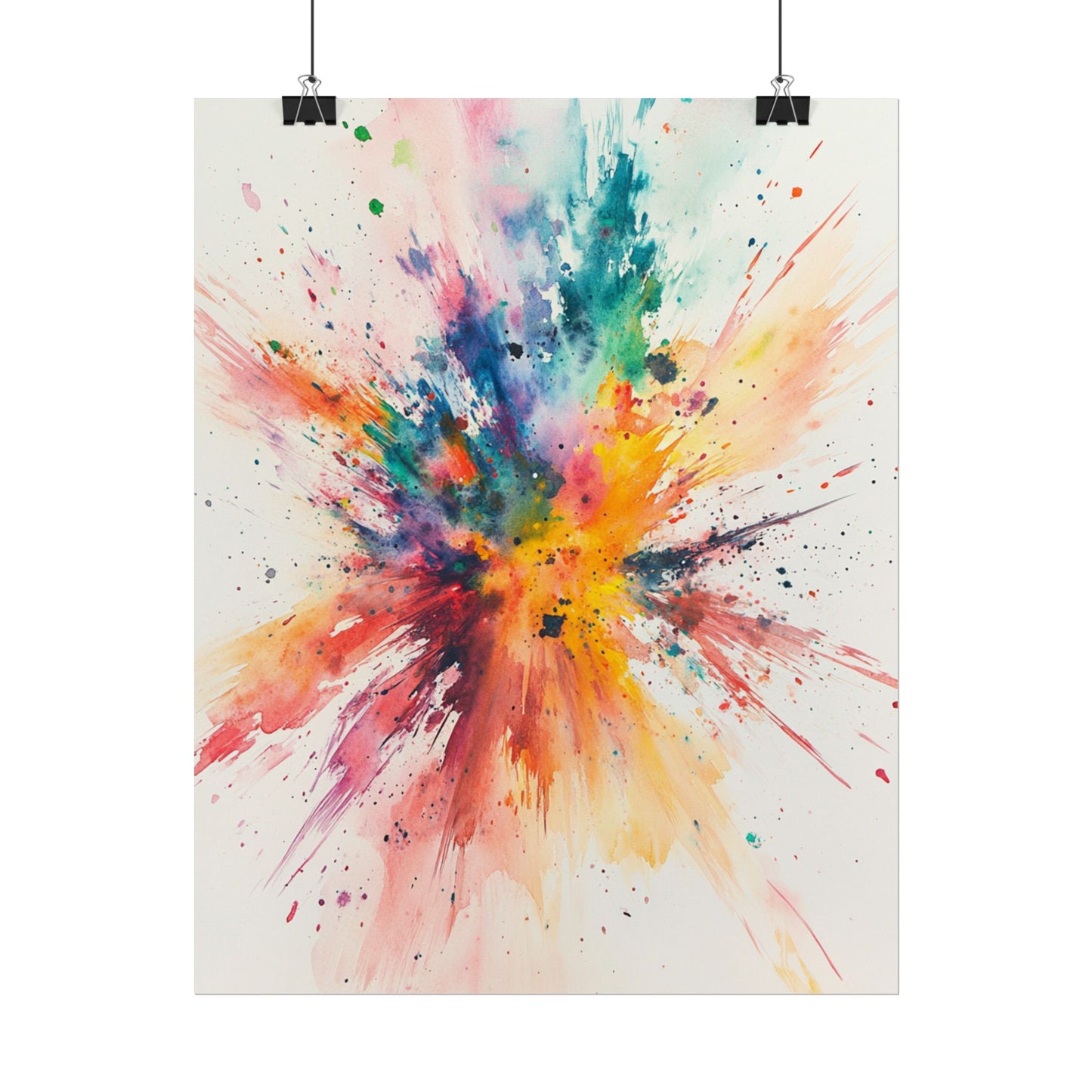 Explosion of Colour - Dynamic Abstract Watercolour Art