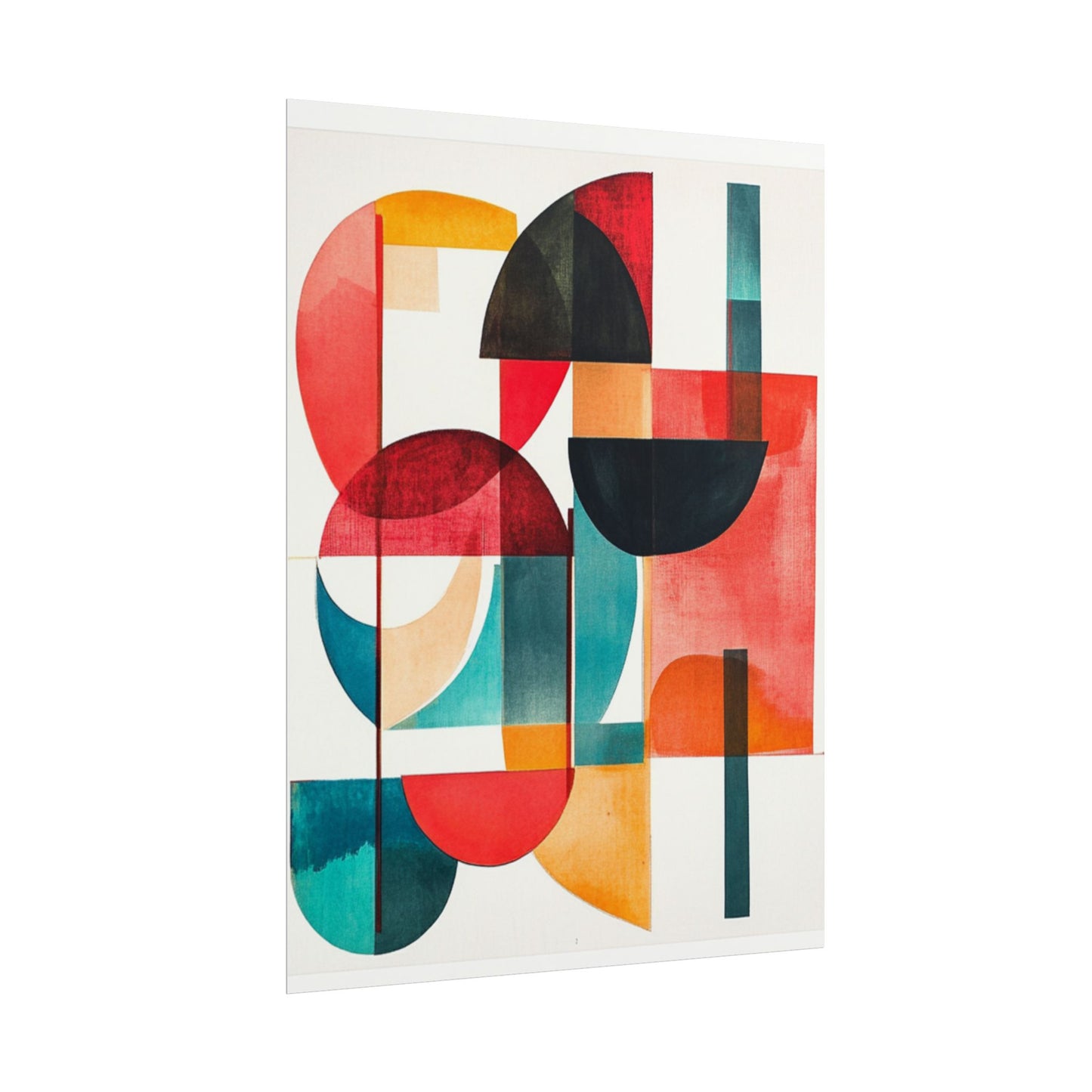 Retro Geometry - Abstract Shapes Art Print