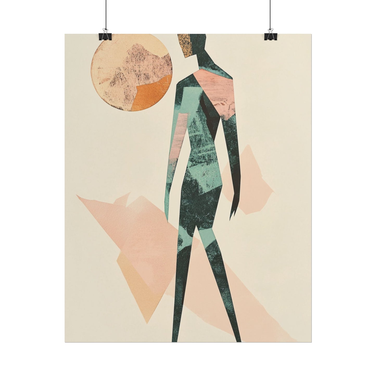 Abstract Wanderer - Minimalist Figurative Art Print